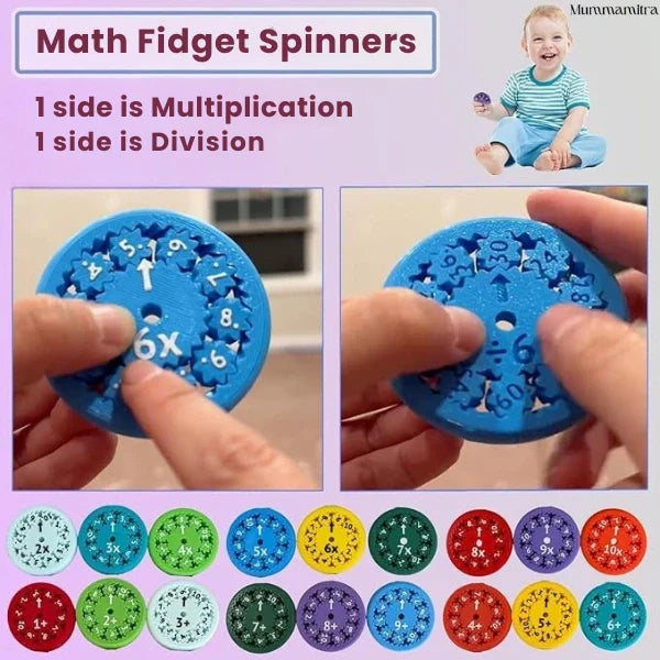 MathMaster™ – Quick Calculations | Spin & Solve | Hands-On Practice (Pack of 9)