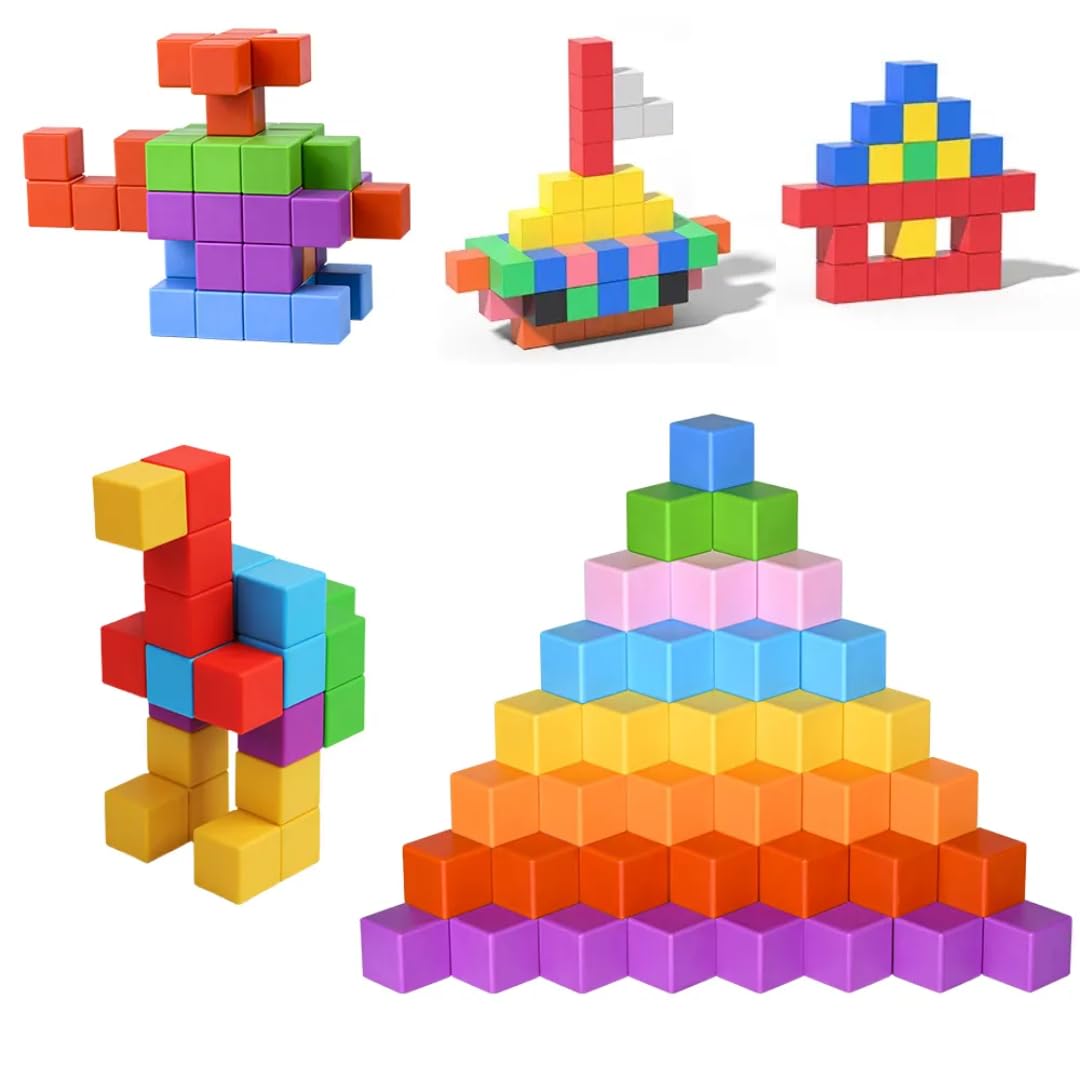 25PCS Magnetic Building Blocks Toys| Magnetic Cubes for Kids 1-3 Montessori Toys STEM Preschool Educational Building Cube