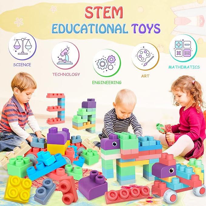 Magnetic Building Blocks + FREE 6000 Pages 7 IN 1 PDF Worksheet For Kids