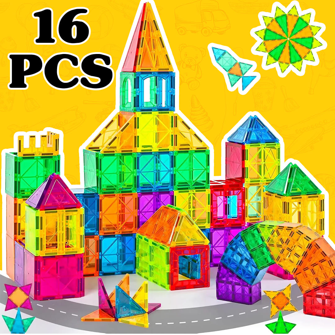 Magnetic Building Blocks + FREE 6000 Pages 7 IN 1 PDF Worksheet For Kids