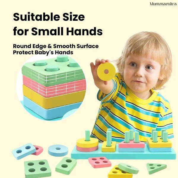 ShapeMates™ – Montessori Learning | Colorful Wooden Blocks | Fine Motor Fun