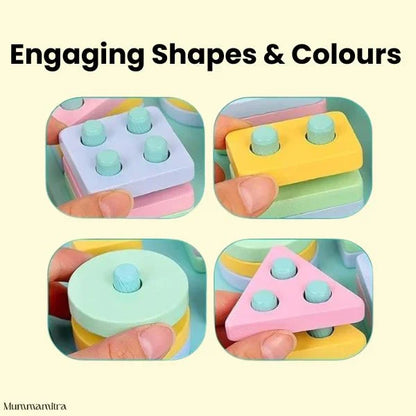 ShapeMates™ – Montessori Learning | Colorful Wooden Blocks | Fine Motor Fun