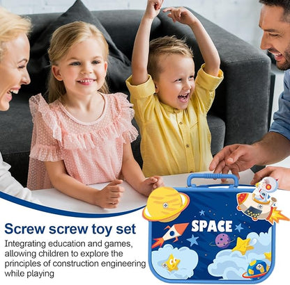 Children Creative Screw Tool Box Space Puzzle Game