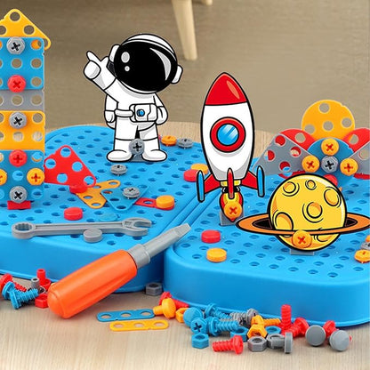 Children Creative Screw Tool Box Space Puzzle Game