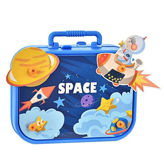Children Creative Screw Tool Box Space Puzzle Game