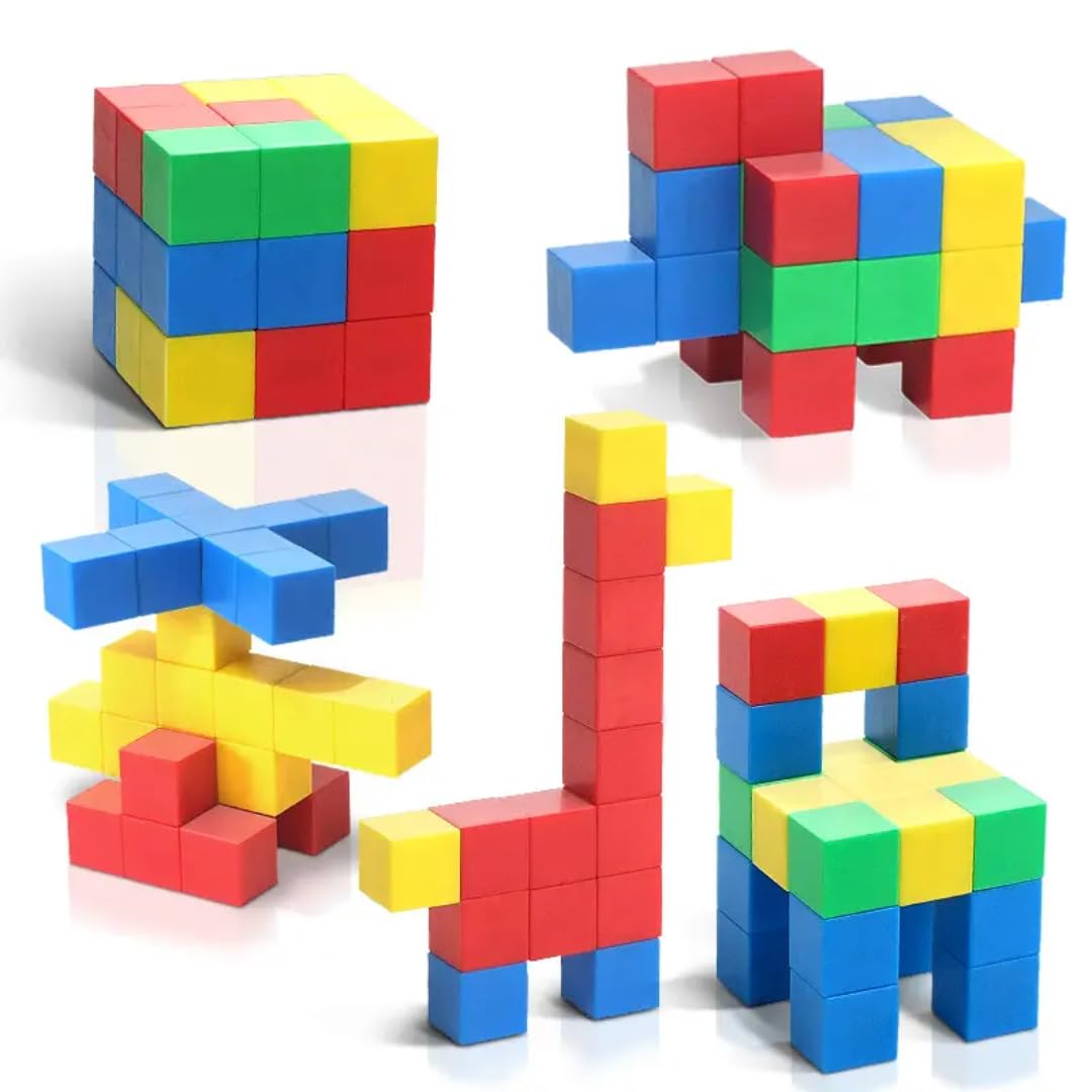 25PCS Magnetic Building Blocks Toys| Magnetic Cubes for Kids 1-3 Montessori Toys STEM Preschool Educational Building Cube