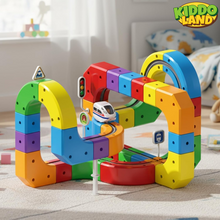 Magnetic DIY Cube Rail Train Set - Educational Building Track Toy for Kids