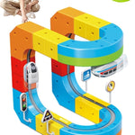 Magnetic DIY Cube Rail Train 108 Pcs Set - Educational Building Track Toy for Kids
