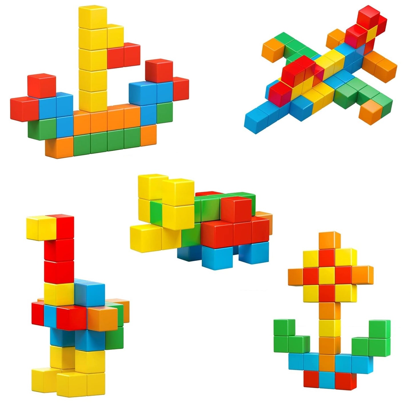 25PCS Magnetic Building Blocks Toys| Magnetic Cubes for Kids 1-3 Montessori Toys STEM Preschool Educational Building Cube