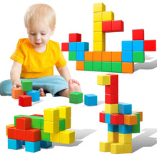 25PCS Magnetic Building Blocks Toys| Magnetic Cubes for Kids 1-3 Montessori Toys STEM Preschool Educational Building Cube
