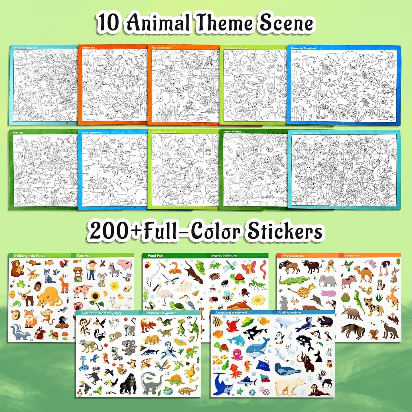 Kiddoland Seek & Find Sticker Activity Book – Adventure Scenes & Fun Learning for Kids