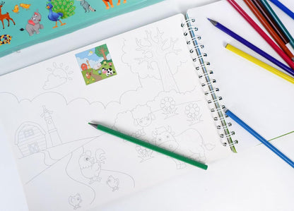 🎨 Kiddoland Animal Habitats Reusable Sticker Activity Book – 600+ Stickers