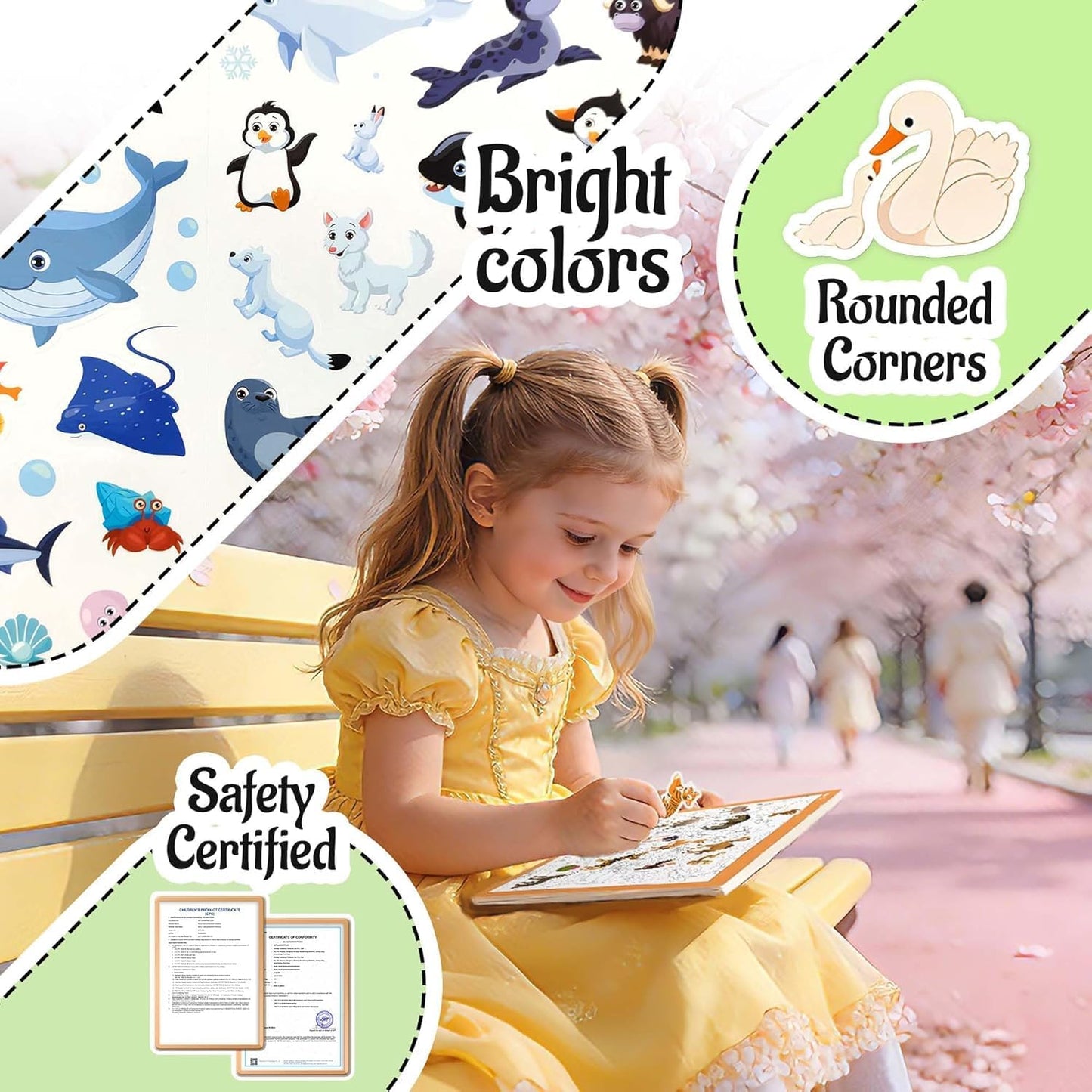 Kiddoland Seek & Find Sticker Activity Book – Adventure Scenes & Fun Learning for Kids