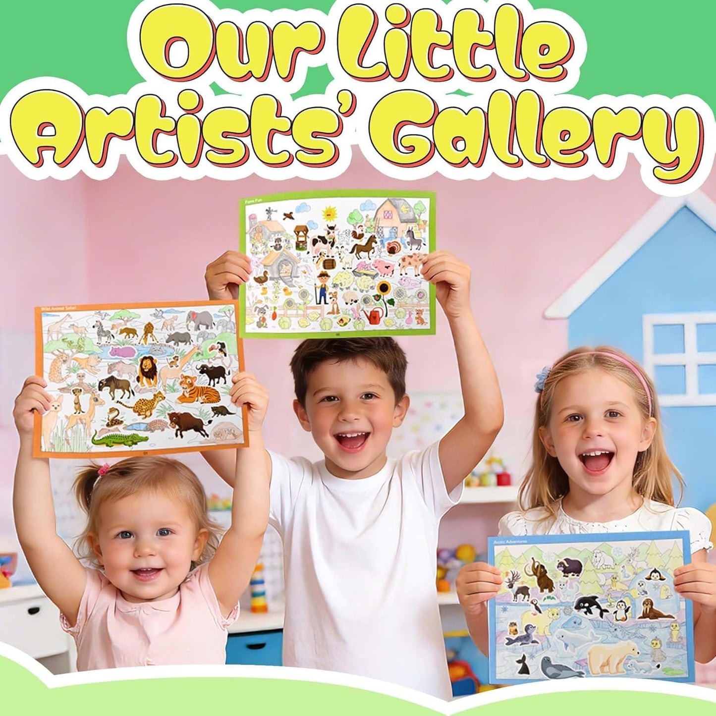 Kiddoland Seek & Find Sticker Activity Book – Adventure Scenes & Fun Learning for Kids