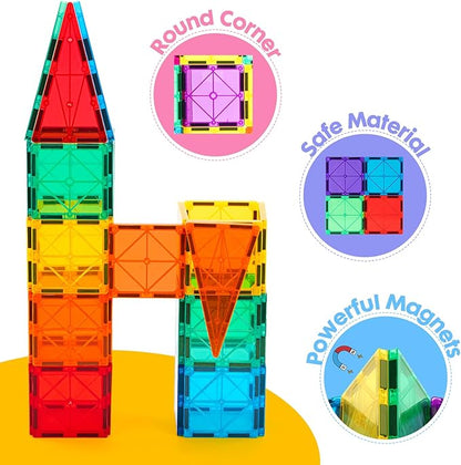 Magnetic Tiles Building Blocks  – STEM Building Toy for Kids