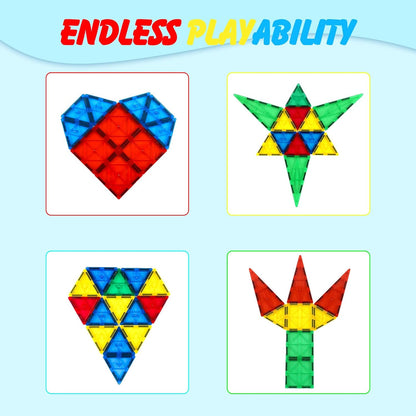 Magnetic Tiles Building Blocks  – STEM Building Toy for Kids