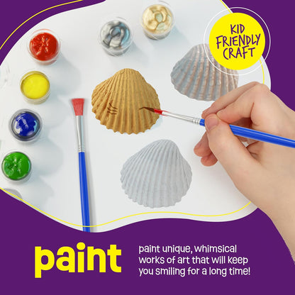 Kids Sea Shell Painting Kit - Arts & Crafts Gifts for Boys and Girls - Craft Activities Kits