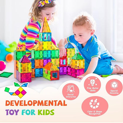 Magnetic Tiles Building Blocks  – STEM Building Toy for Kids