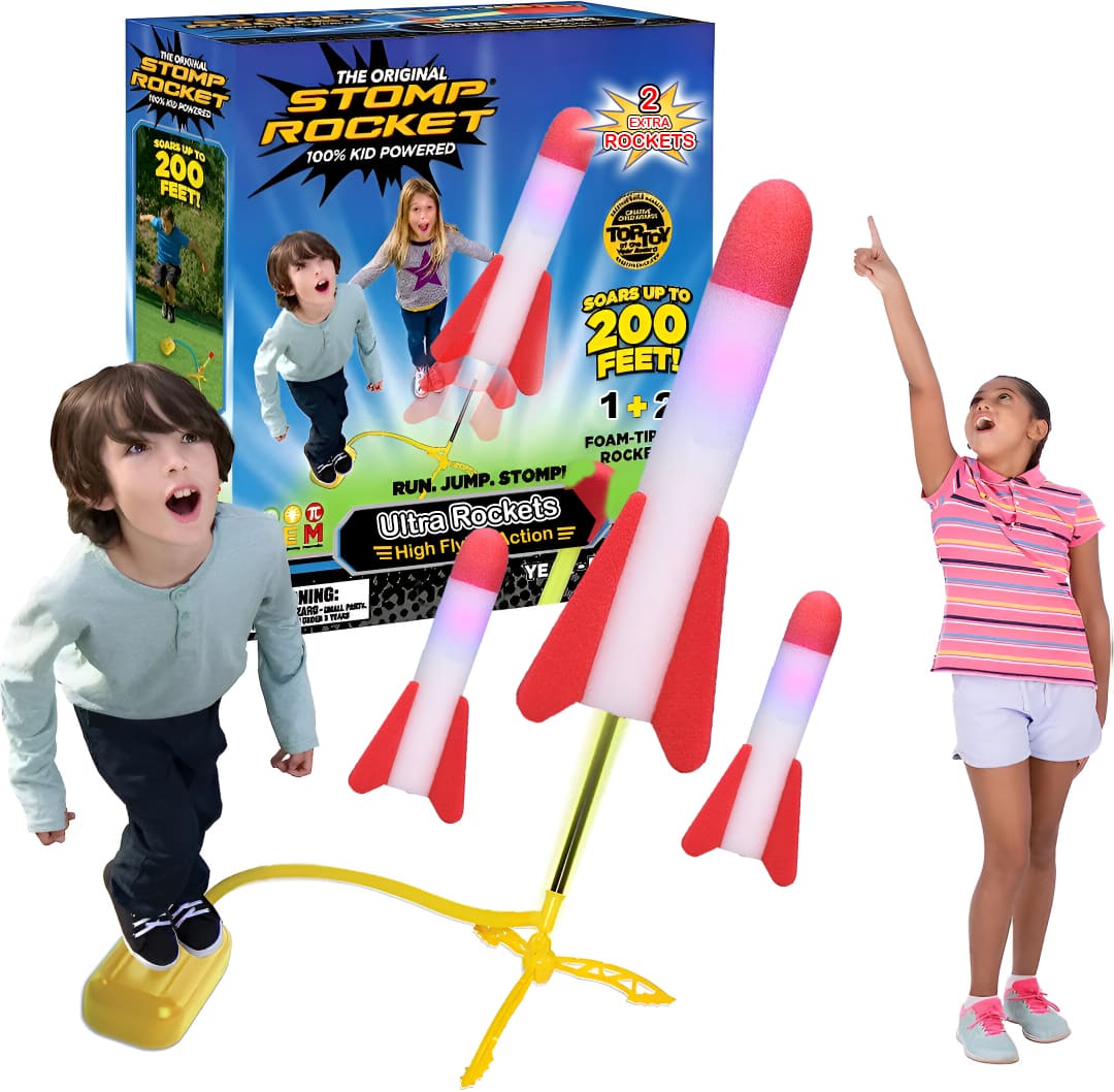 Stomp Rocket Launcher Stomp & Catch (3 Led Rockets)