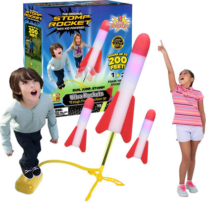 Stomp Rocket Launcher Stomp & Catch (3 Led Rockets)