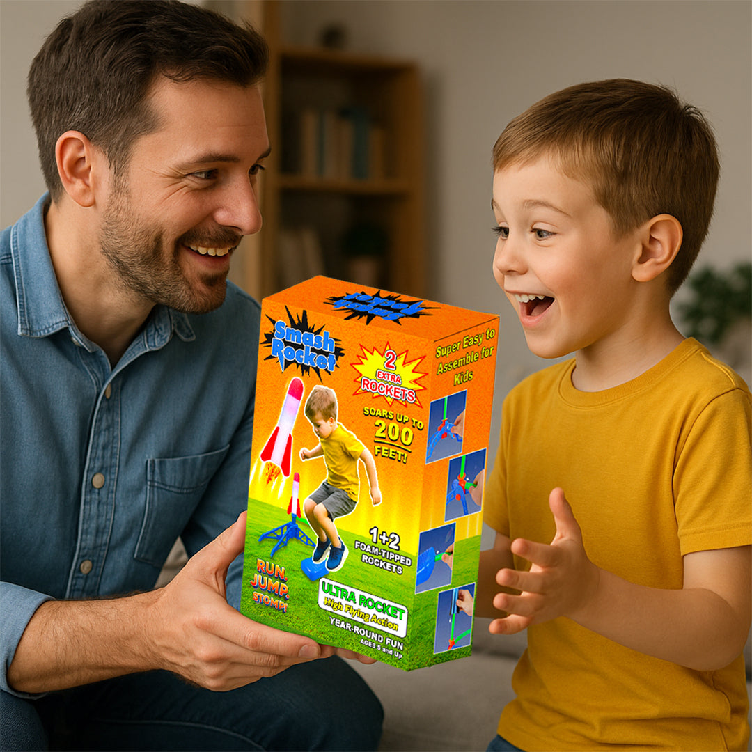 Stomp Rocket Launcher Stomp & Catch (3 Led Rockets)