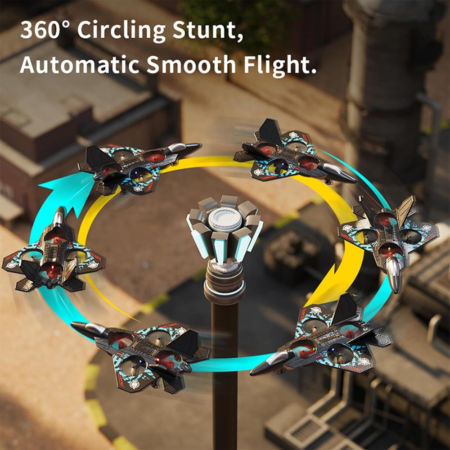 Air Warrior RC Jet – Remote Control Mini Drone Plane 360 Flips & Easy Fly Fun