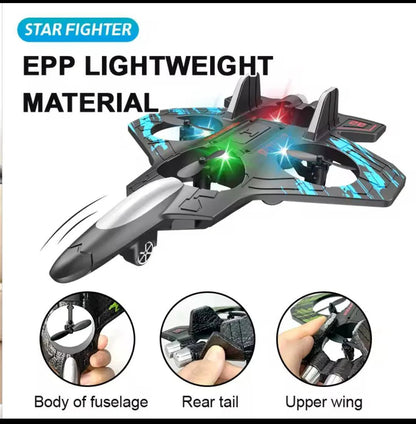 Air Warrior RC Jet – Remote Control Mini Drone Plane 360 Flips & Easy Fly Fun
