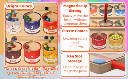 Magnetic Color & Number Maze Board Toy