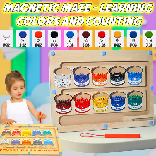 Magnetic Color & Number Maze Board Toy