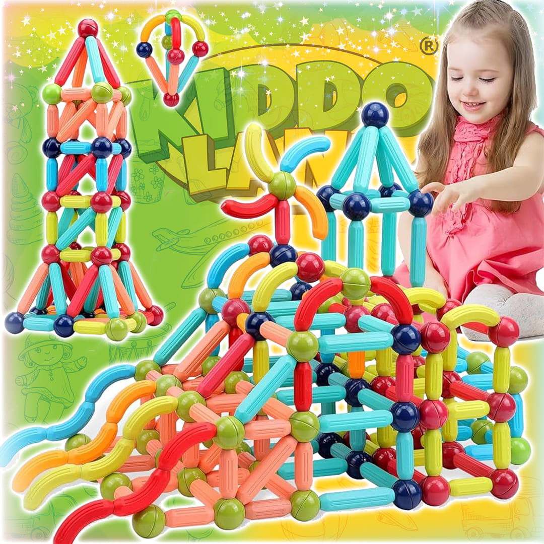 Magnetic Building Blocks + FREE 6000 Pages 7 IN 1 PDF Worksheet For Kids