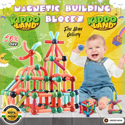 Magnetic Building Blocks + FREE 6000 Pages 7 IN 1 PDF Worksheet For Kids