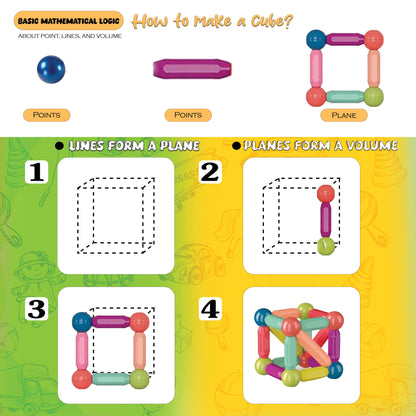 Magnetic Building Blocks + FREE 6000 Pages 7 IN 1 PDF Worksheet For Kids