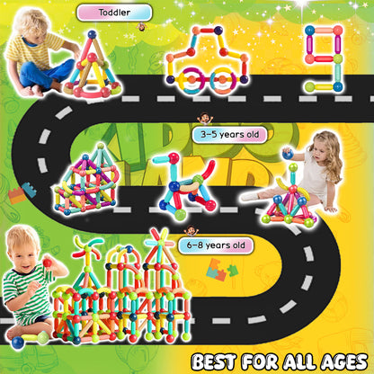 Magnetic Building Blocks + FREE 6000 Pages 7 IN 1 PDF Worksheet For Kids