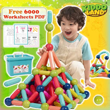 Magnetic Building Blocks + FREE 6000 Pages 7 IN 1 PDF Worksheet For Kids