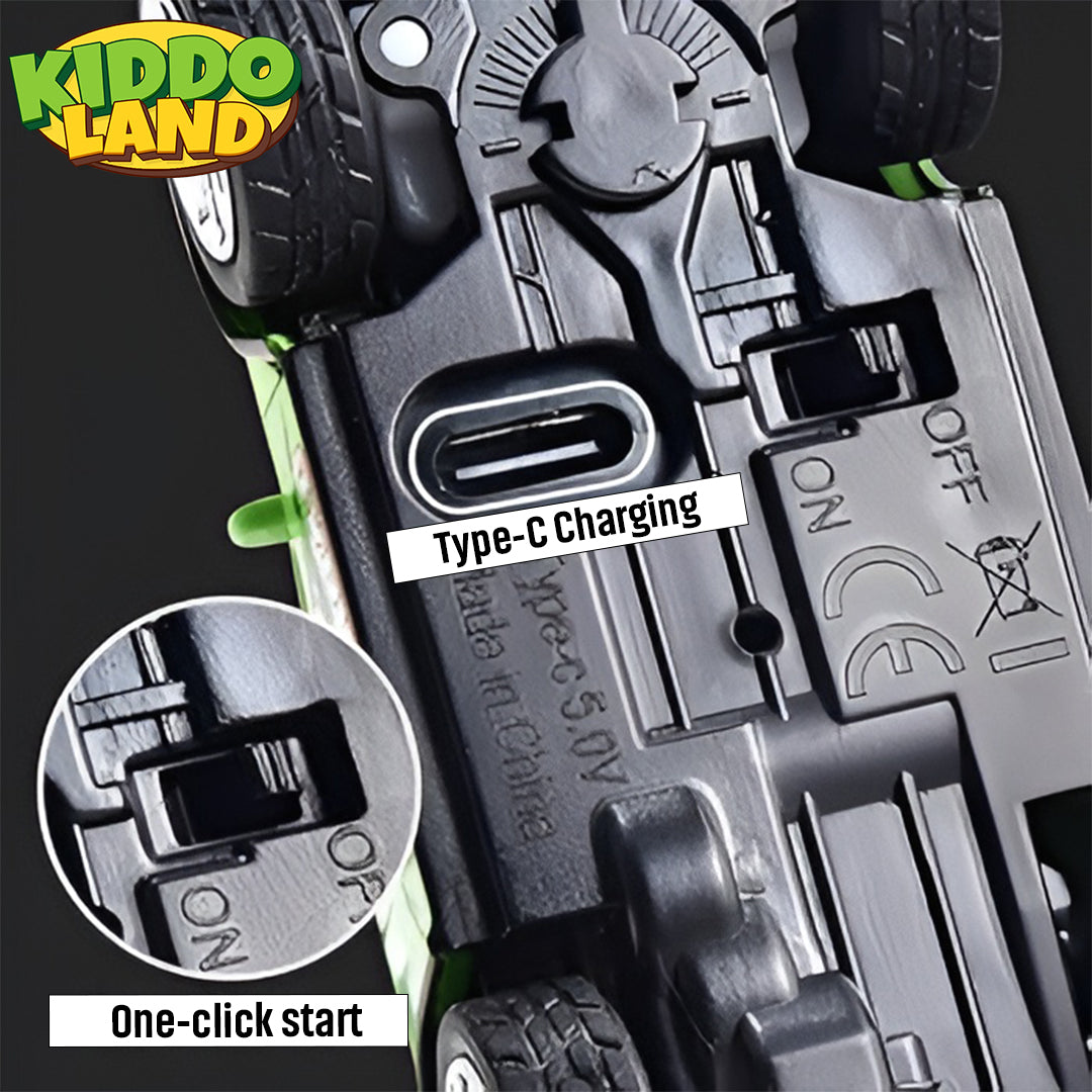 2-in-1 Miniature R/c CyberrTruck with Trailer & Led Lights Rechargeable 🏎️🕹️